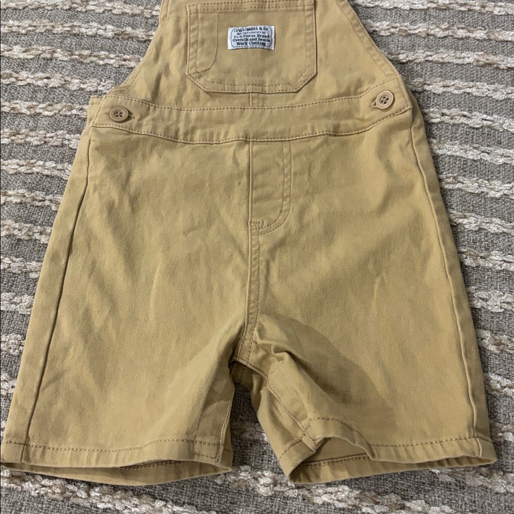 Levi’s Kids Tan Shorts Overalls Size 24m - Picture 13 of 15
